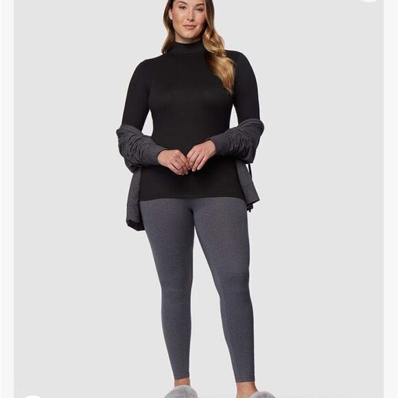 32 Degrees Heat Womens Ultra Soft Thermal Lightweight Mock Neck Long Sleeve Top - Picture 4 of 10